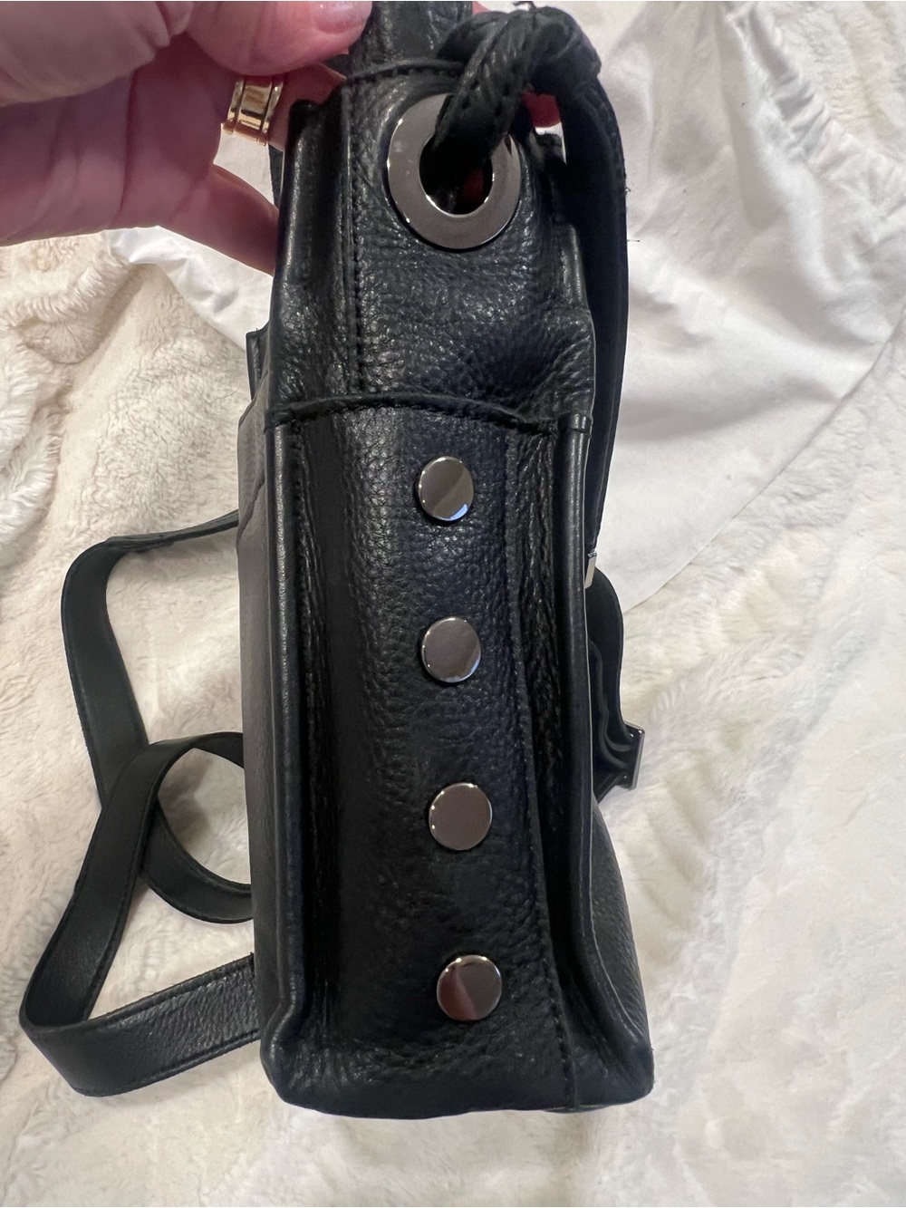 🖤 Hammitt Davis Small Black Pebbled Leather Bag - Picture 4 of 6